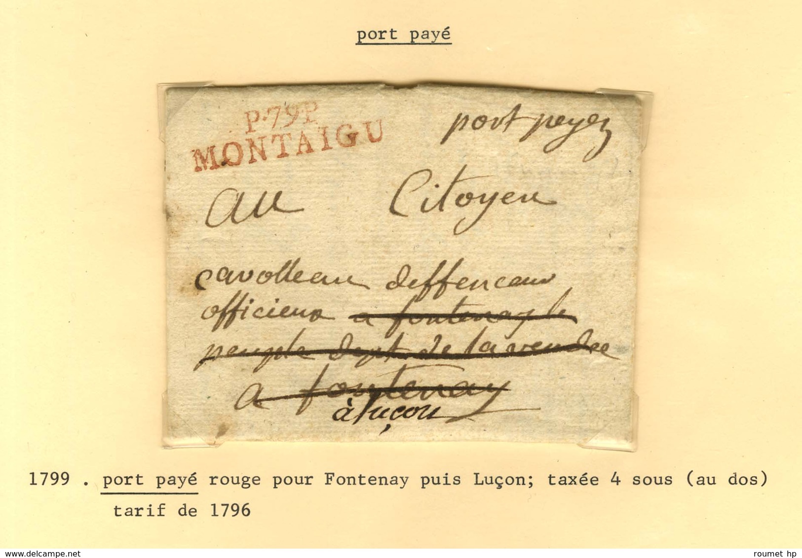 Lot de 15 marques postales et oblitérations de Montaigu. - B / TB.