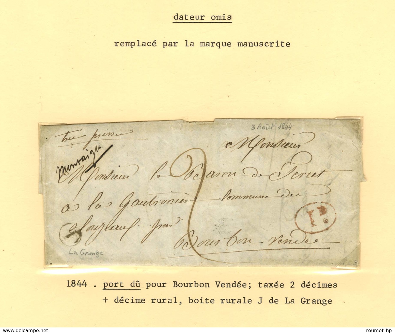 Lot de 15 marques postales et oblitérations de Montaigu. - B / TB.