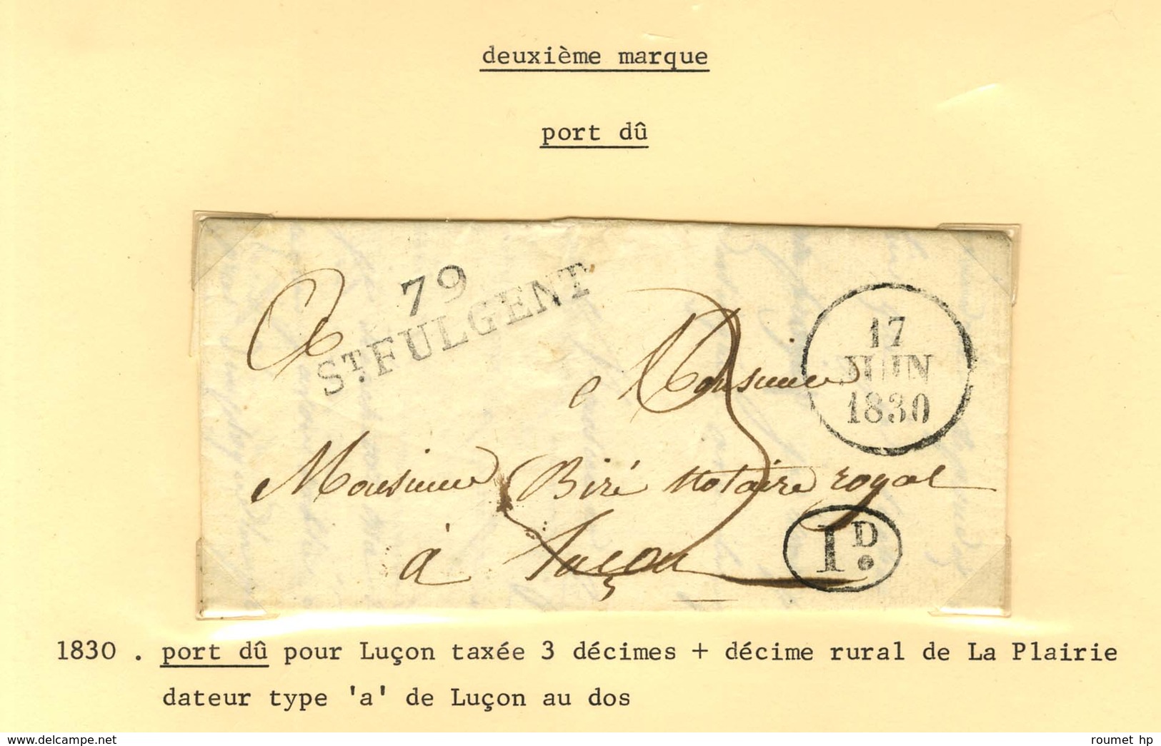 Lot De 17 Marques Postales Et Oblitérations De St Fulgent. - B / TB. - Other & Unclassified