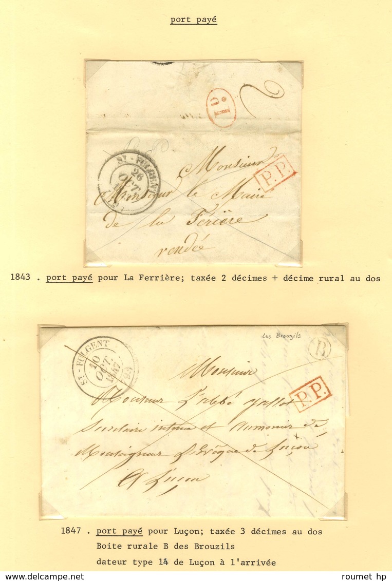 Lot de 17 marques postales et oblitérations de St Fulgent. - B / TB.