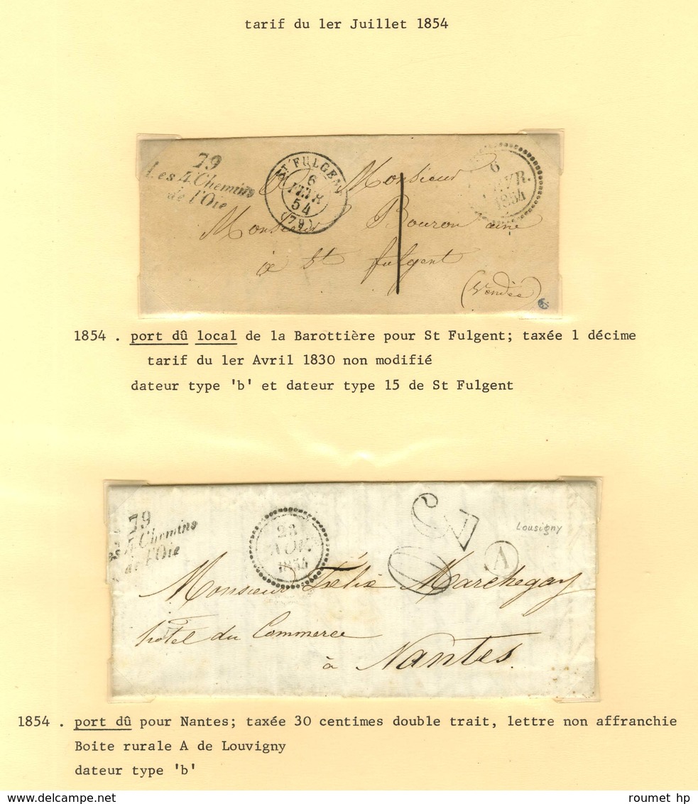 Lot de 15 marques postales et oblitérations de la Fougerais et les 4 Chemins de l'Oie. - B / TB.