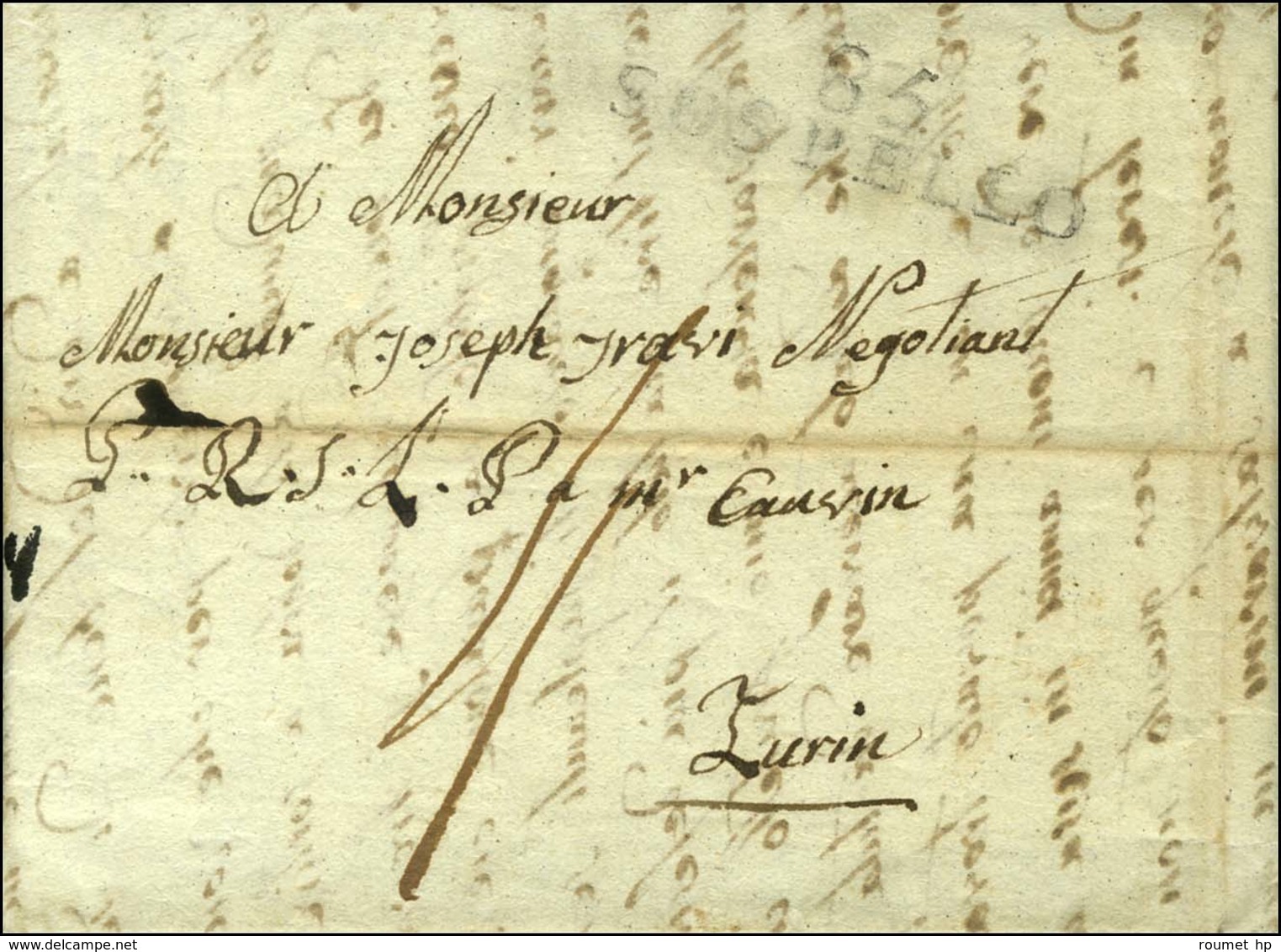 85 / SOSPELLO Sur Lettre Avec Texte Daté Du 20 Décembre 1813 Pour Turin. - TB. - Other & Unclassified