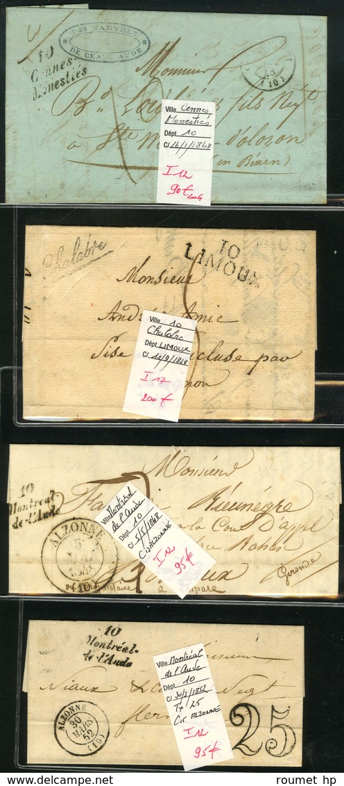 Lot De 4 Cursives De L'Aude. - B / TB. - 1801-1848: Precursori XIX