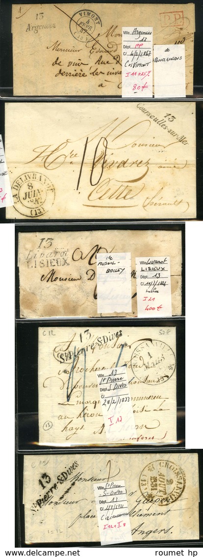 Lot De 5 Cursives Du Calvados (cote 1020). - B / TB. - 1801-1848: Voorlopers XIX