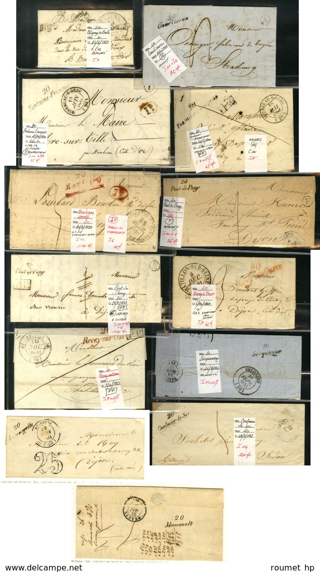 Lot De 13 Cursives De Côte D'Or. - B / TB. - 1801-1848: Precursors XIX