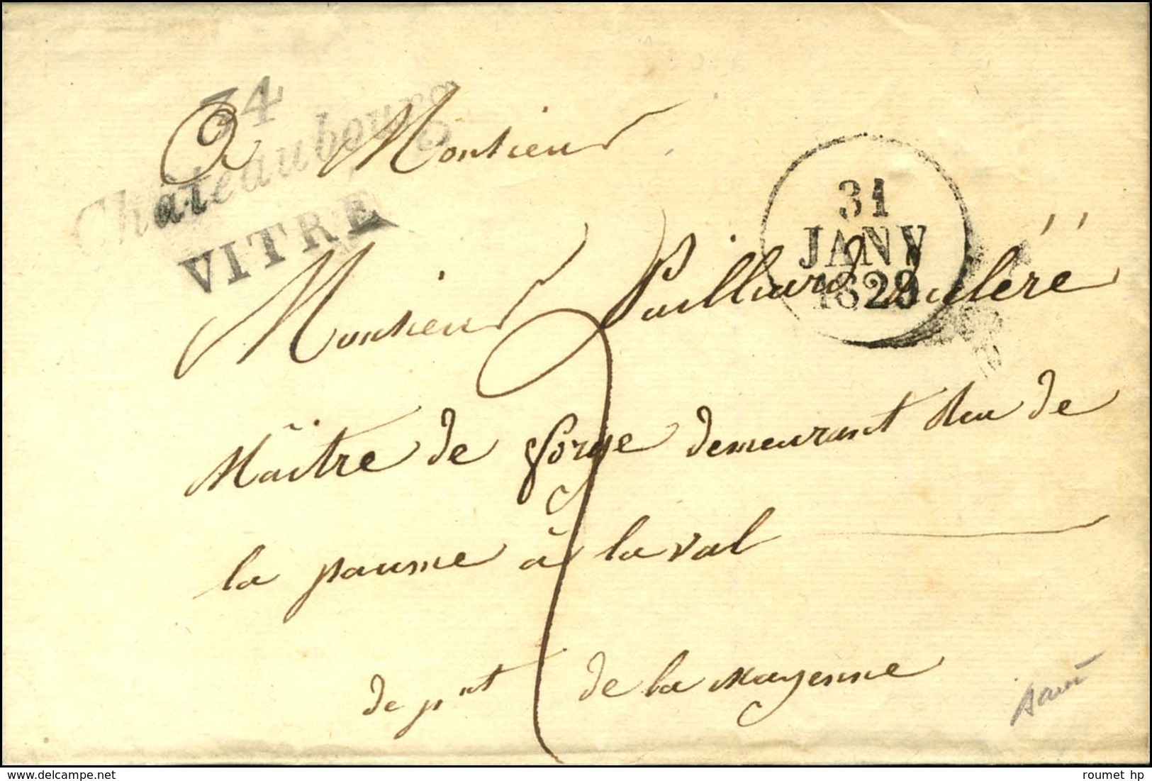 34 / Chateaubourg / VITRE Dateur A 1829. - TB / SUP. - R. - 1801-1848: Precursors XIX