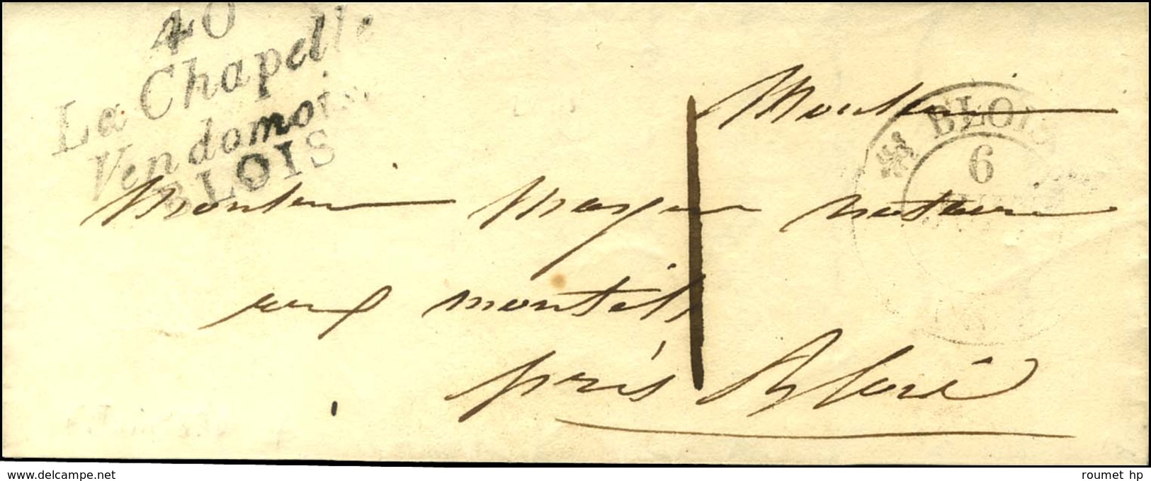 Cursive 40 / La Chapelle / Vendomoise / BLOIS Sur Lettre Locale, Dateur A. 1830. - TB. - 1801-1848: Precursors XIX