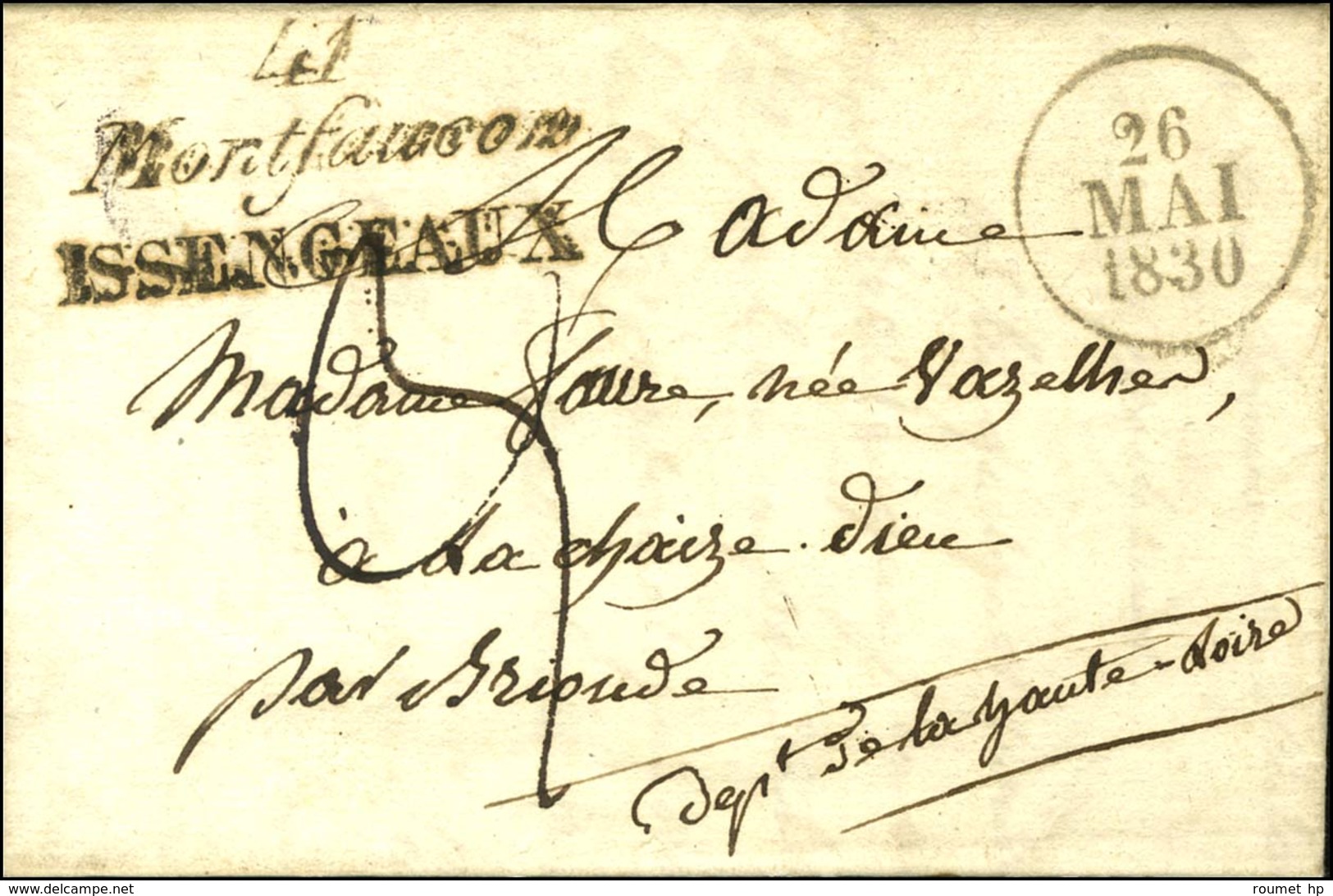 41 / Montfaucon / ISSENGEAUX Dateur A 1830. - TB / SUP. - RR. - 1801-1848: Precursors XIX
