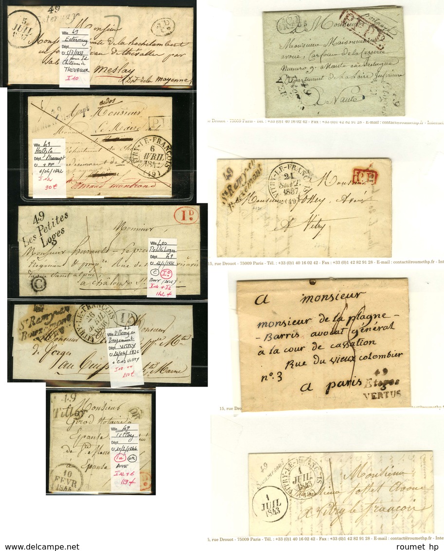 Lot De 9 Cursives De La Marne. - B / TB. - 1801-1848: Precursors XIX