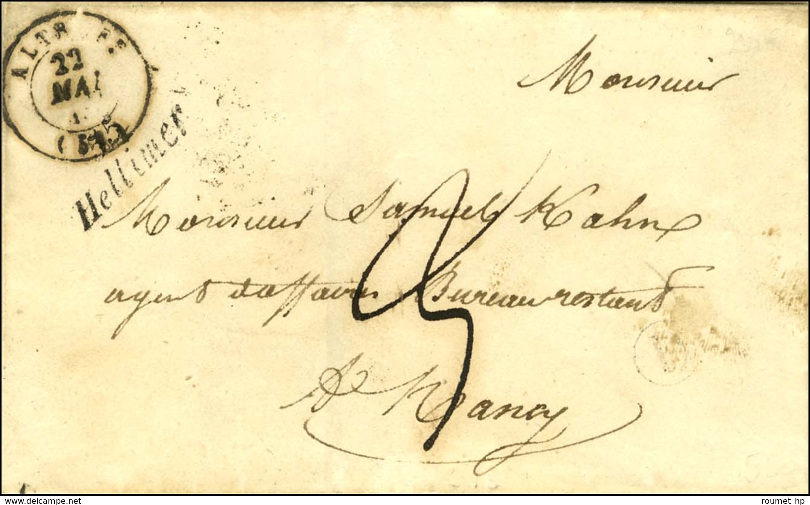 Cursive 55 / Hellimer Càd T 15 ALTROFF (55). 1848. - TB. - R. - 1801-1848: Precursors XIX