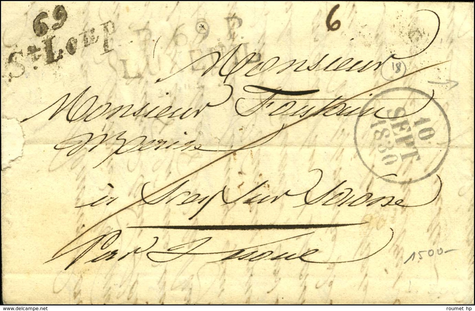 Cursive 69 / St Loup + P.69.P. / LUXEUIL, Dateur A. 1830. - TB. - R. - 1801-1848: Precursors XIX