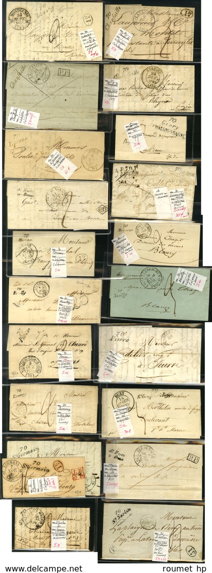 Lot De 21 Cursives De Saone Et Loire (cote 2210). - B / TB. - 1801-1848: Precursors XIX