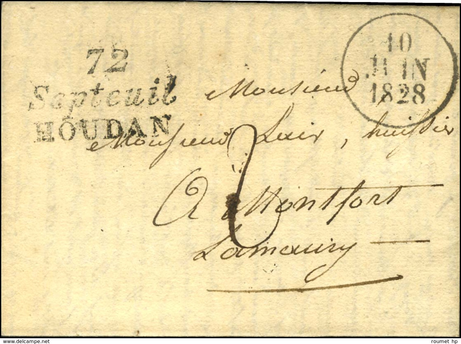 72 / Septeuil / OUDAN Dateur A 1828. - TB / SUP. - R. - 1801-1848: Precursors XIX