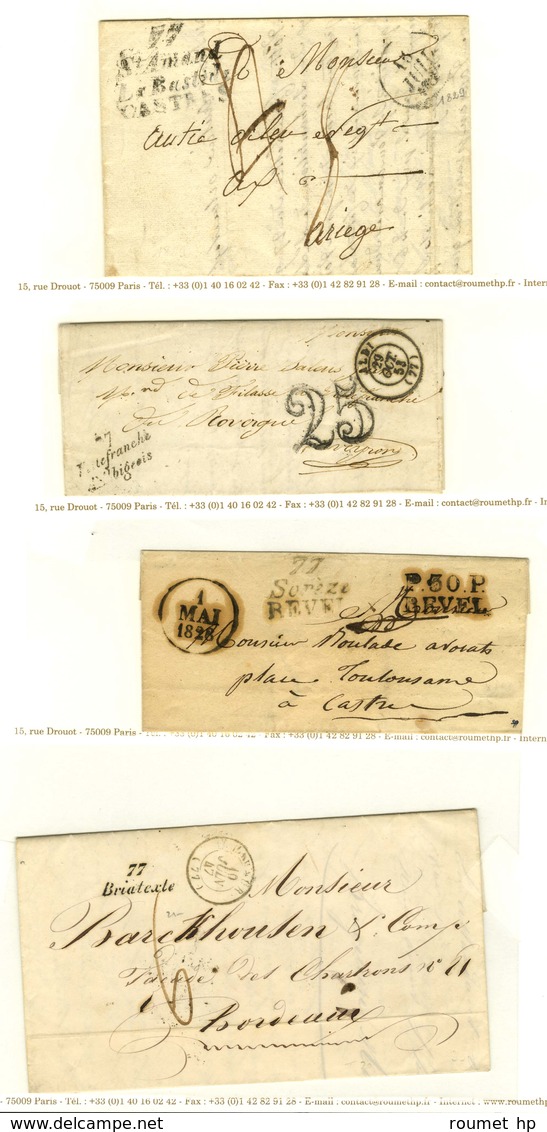 Lot De 4 Cursives Du Tarn . - B / TB. - 1801-1848: Precursors XIX