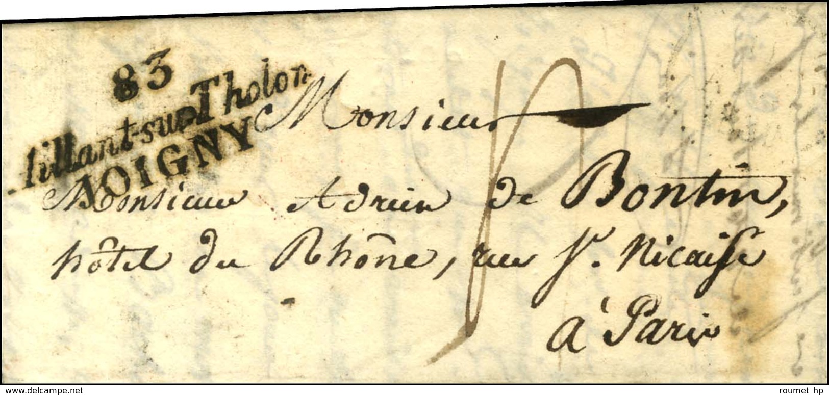 83 / Aillant-sur-Tholon / JOIGNY Sur Lettre Avec Texte Daté 1830. - SUP. - R. - 1801-1848: Precursors XIX