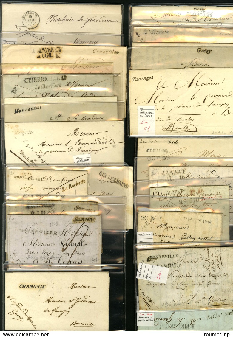 Lot De 20 Lettres Avec Cursives De Savoie. Bel Ensemble. - TB. - 1801-1848: Precursors XIX