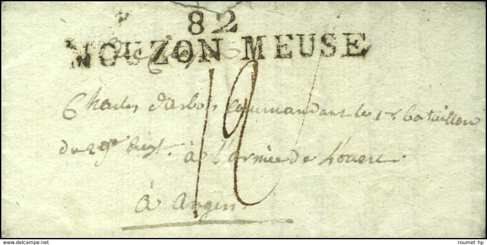 82 / MOUZON-MEUSE (NR De Neufchâteau) Sur Lettre Avec Texte Daté De Jubainville Le 21 Germinal An 2 Adressée à L'armée D - Army Postmarks (before 1900)