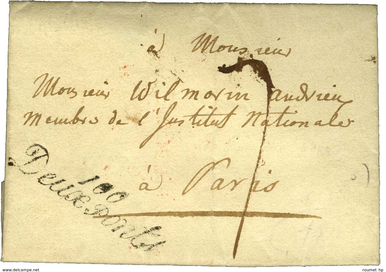 100 / Deux Ponts Sur Lettre Avec Texte Daté '' 14 Juillet 1812 '' Pour Paris. - SUP. - 1792-1815: Dipartimenti Conquistati