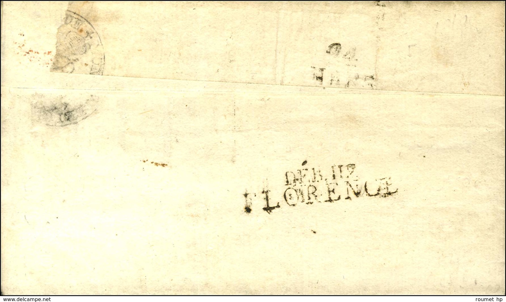 114 / SIENNE Rouge. Au Verso DEB 112 / FLORENCE Sur Lettre Avec Texte Daté De Montieri 1810. - TB. - 1792-1815: Dipartimenti Conquistati