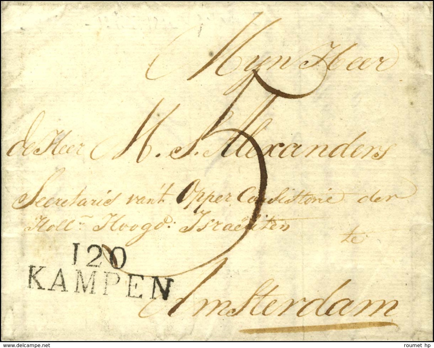 120 / KAMPEN Sur Lettre Avec Texte Daté 1812. - SUP. - R. - 1792-1815: Dipartimenti Conquistati