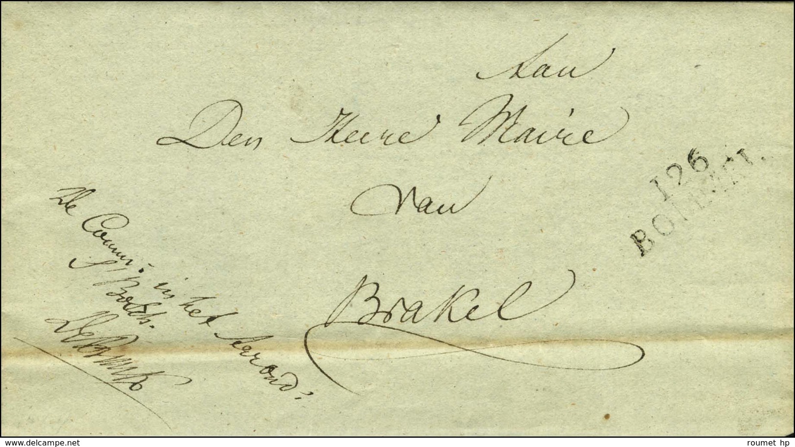 126 / BOMMEL Sur Lettre Avec Texte Daté 1814. - TB. - 1792-1815: Dipartimenti Conquistati