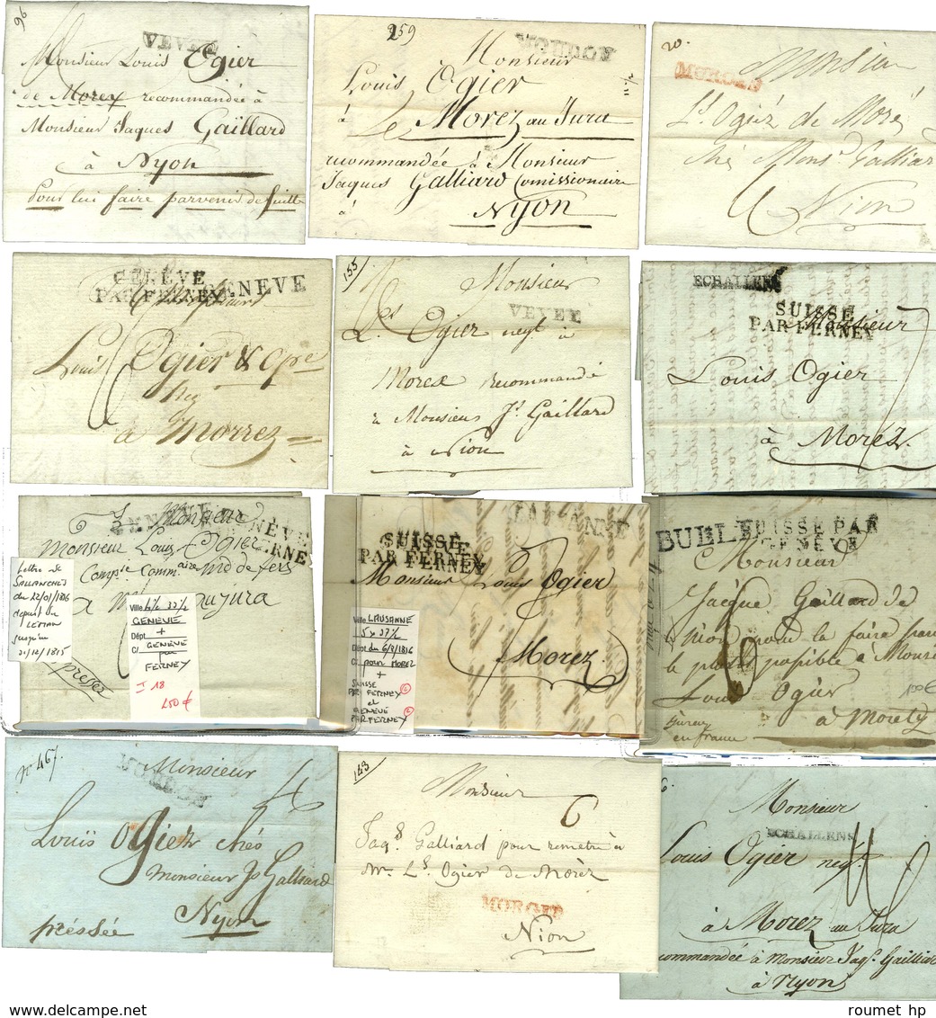 Lot De 12 Marques Postales De Suisse. - B / TB. - 1801-1848: Vorläufer XIX