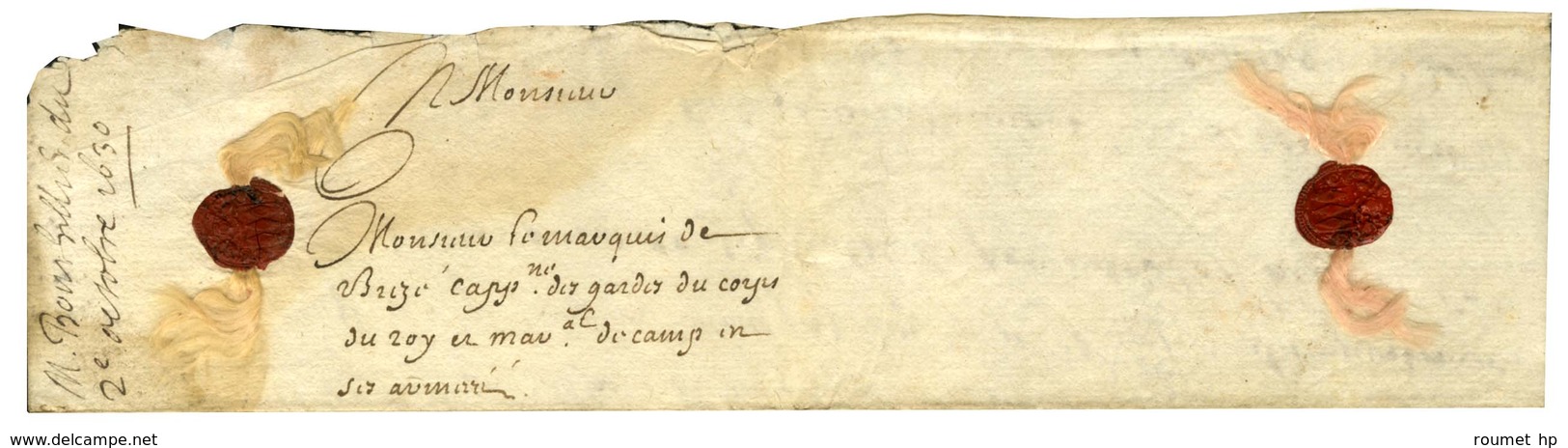 BOUTHILLIER Claude, Comte De Chavigny (1581-1652), Secrétaire D'Etat Puis Surintendant Des Finances. - Andere & Zonder Classificatie