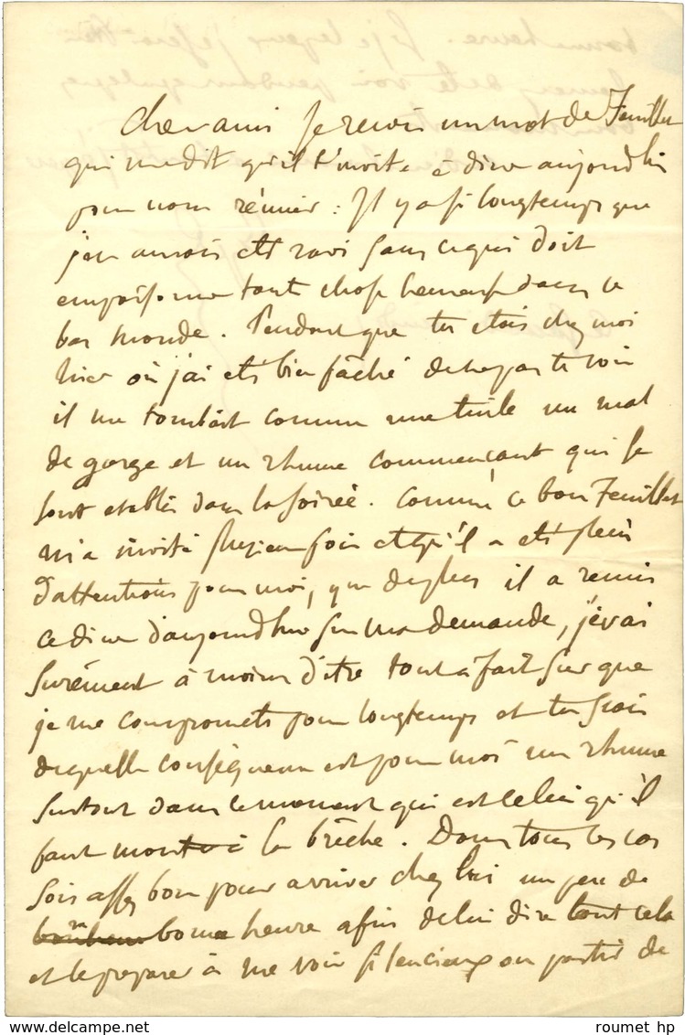 DELACROIX Eugène (1798-1863), Peintre. - Other & Unclassified