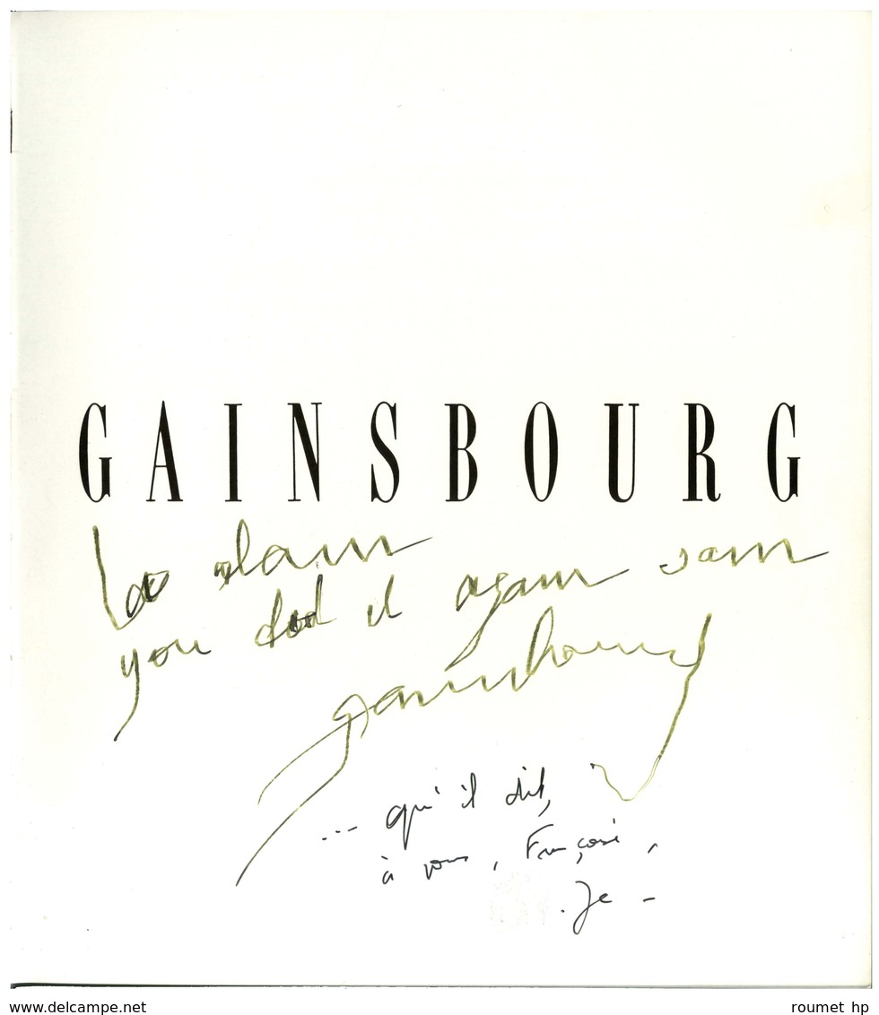 GAINSBOURG Serge, Lucien Ginsburg Dit (1928-1991), Auteur, Compositeur Et Interprète. - Other & Unclassified