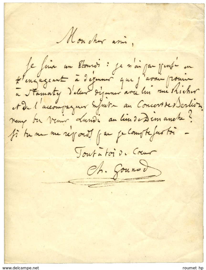 GOUNOD Charles (1818-1893), Compositeur. - Andere & Zonder Classificatie