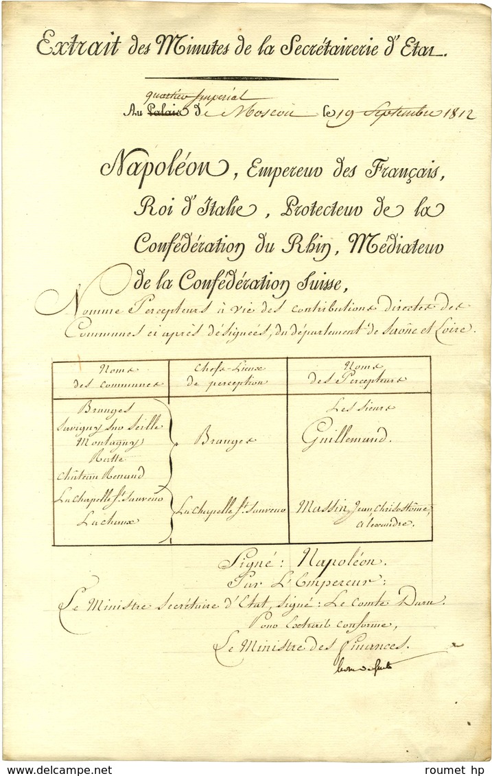 [NAPOLÉON 1er, Napoléon Bonaparte (1769-1821), Premier Consul Puis Empereur Des Français]. - Andere & Zonder Classificatie