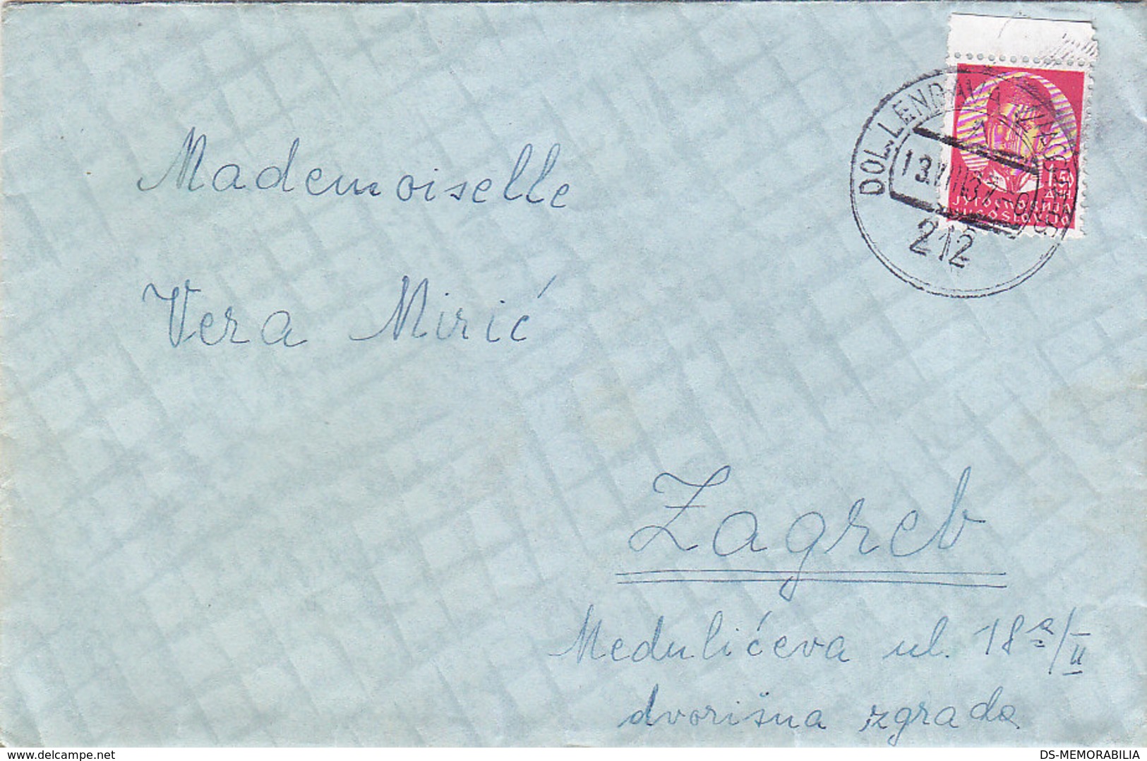 Yugoslavia Bahnpost Railway TPO Postmark Dol.Lendava-Zagreb 212 ( 1937 ) - Covers & Documents