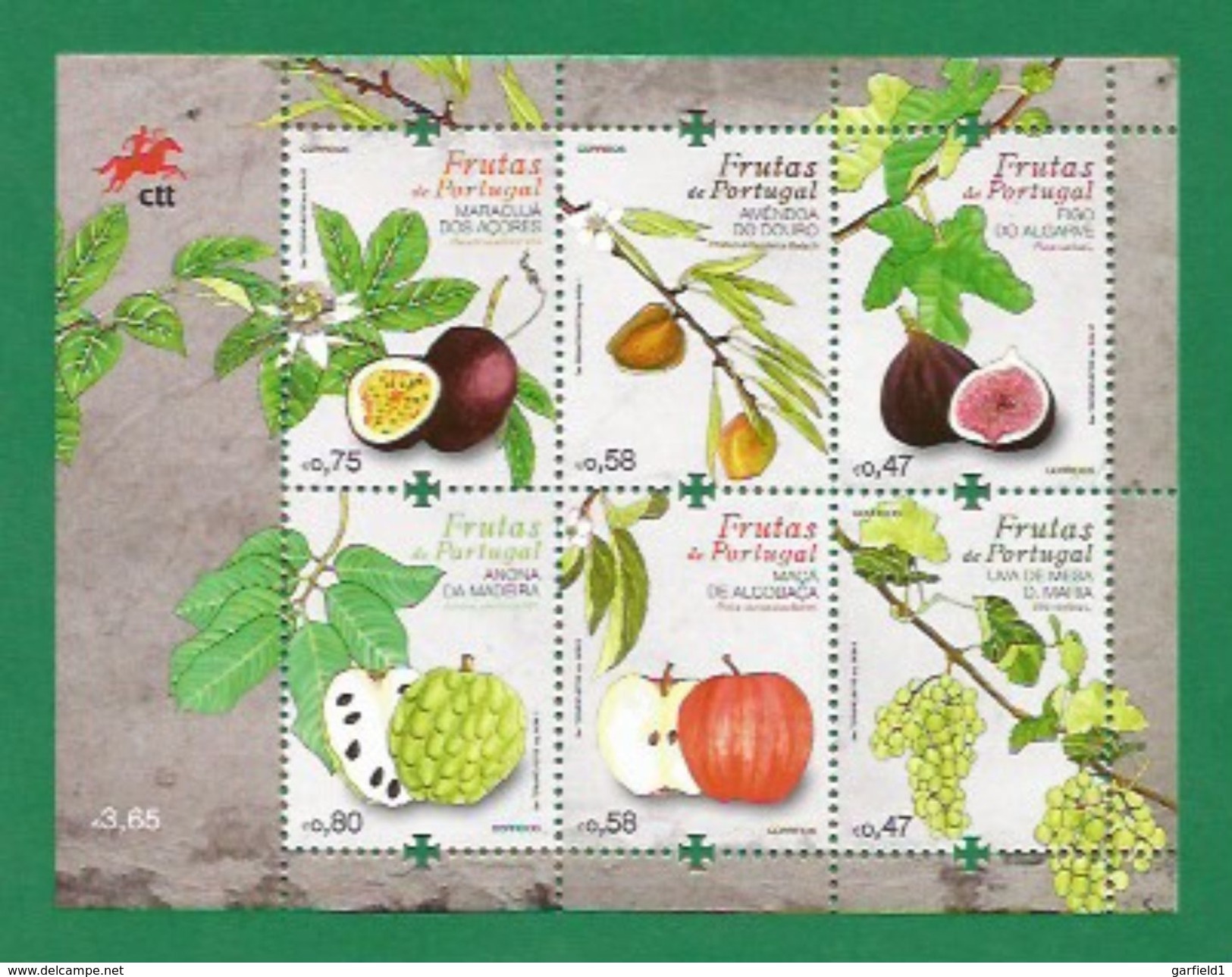 Portugal 2017, Fruits From Portugal , Kleinbogen - Postfrisch / MNH / (**) - Nuevos