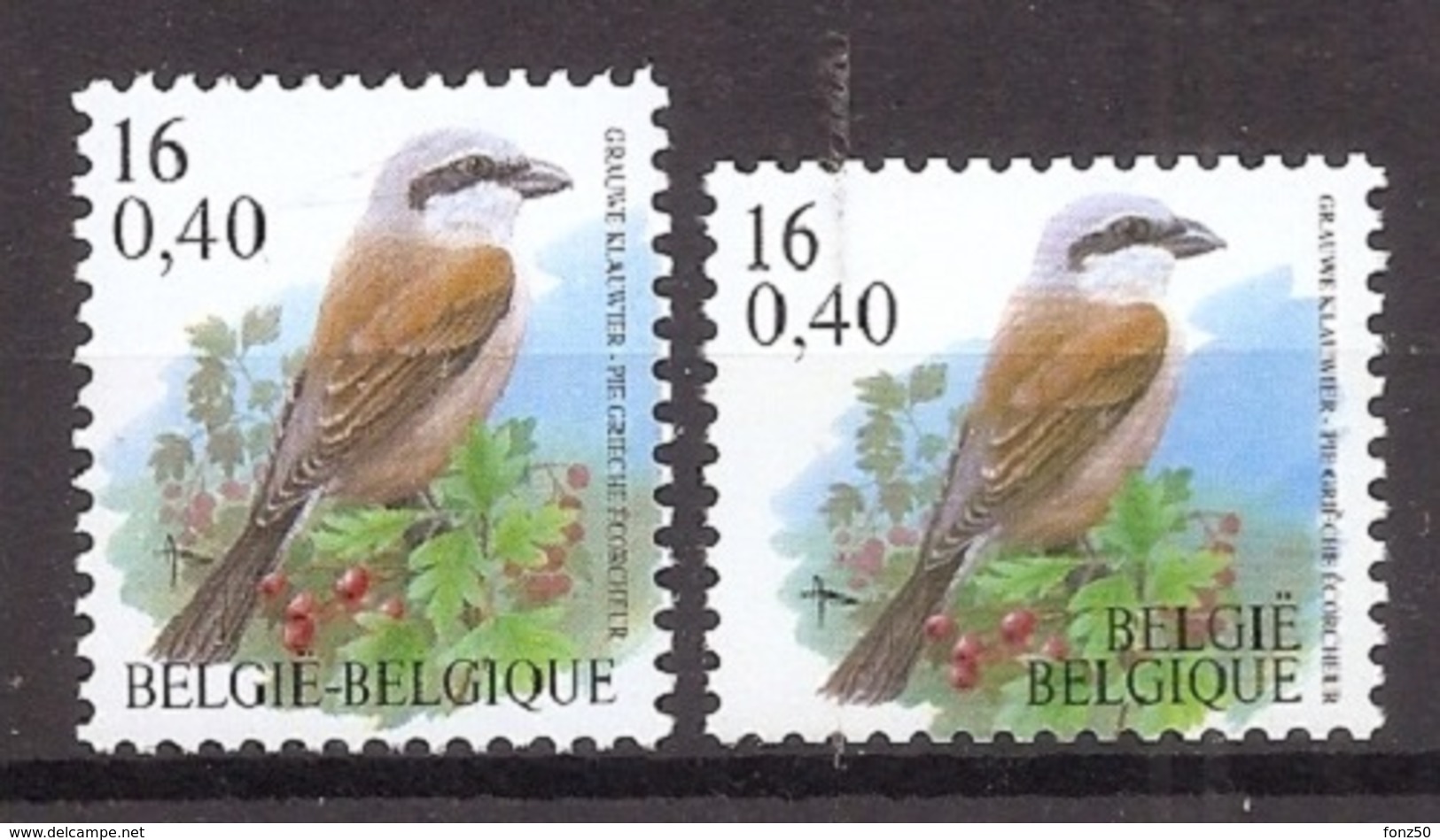 BELGIE * Buzin * Nr 2885 + R 94 * Postfris Xx * FLUOR PAPIER - 1985-.. Pájaros (Buzin)