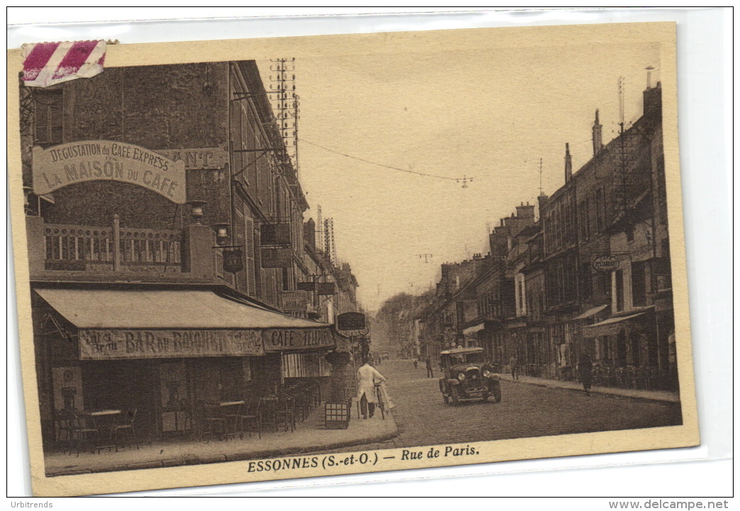 1 CPA Essonnes Rue De Paris La Maison Du Cafe - Essonnes