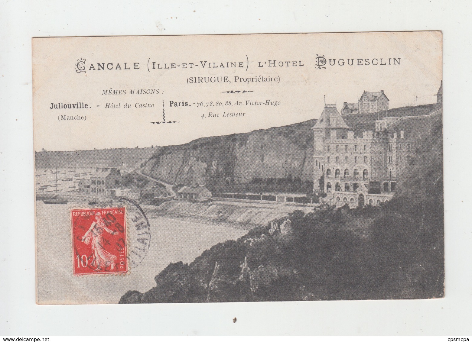 35 - CANCALE / HOTEL DUGUESCLIN - SIRUGUE PROPRIETAIRE - Cancale