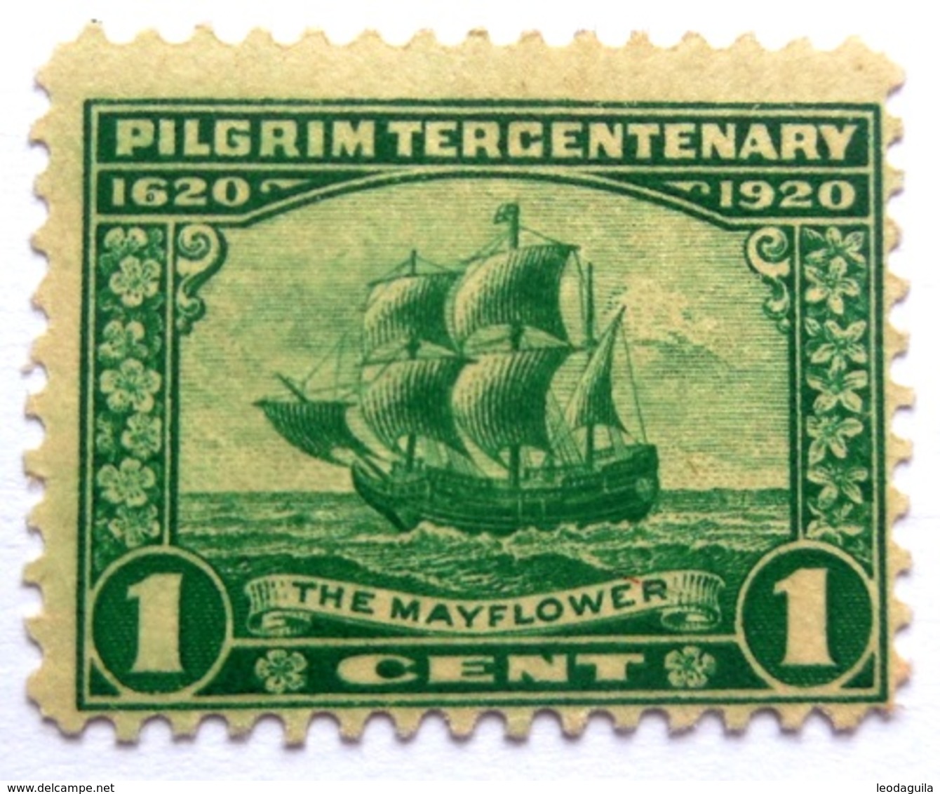 USA # 548  -  PILGRIM TERCENTENARY    -  MAYFLOWER  1c  - 1920 - Unused Stamps