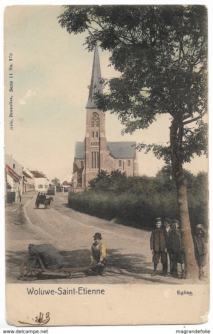 CPA PK  WOLUWE SAINT ETIENNE  EGLISE  CARTE ANIMEE - Autres & Non Classés