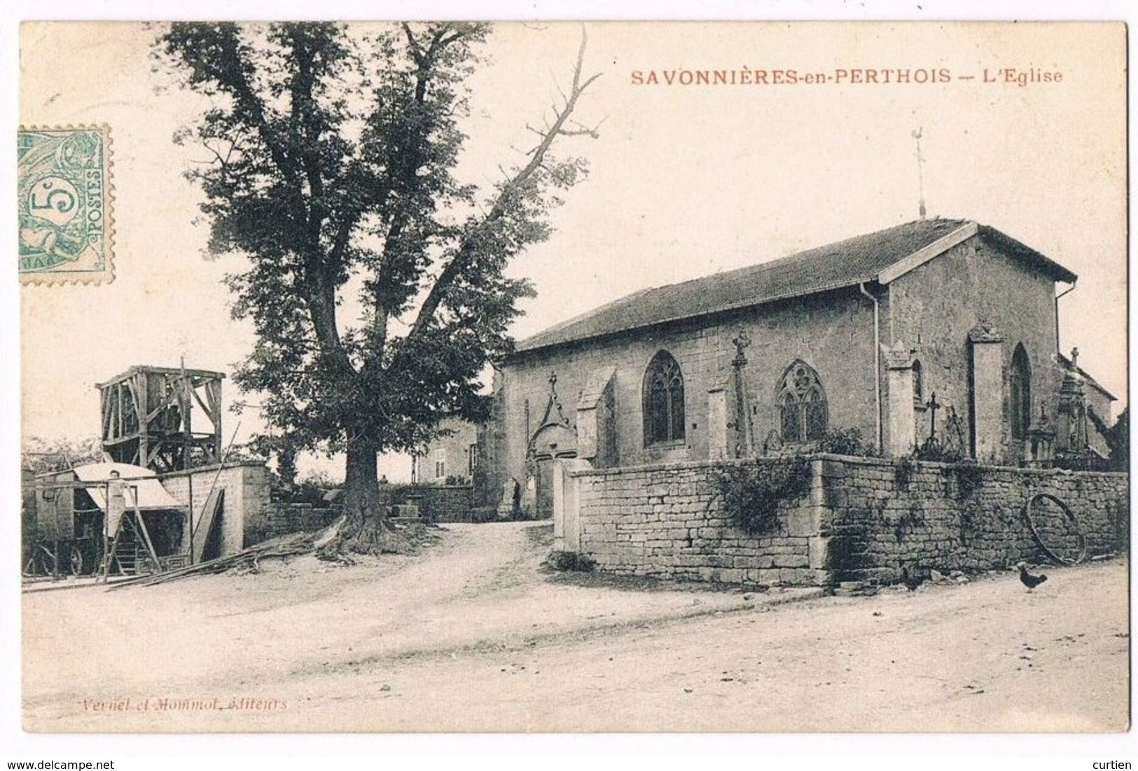 SAVONNIERES En PERTHOIS  55  L' église En 1906 - Autres & Non Classés