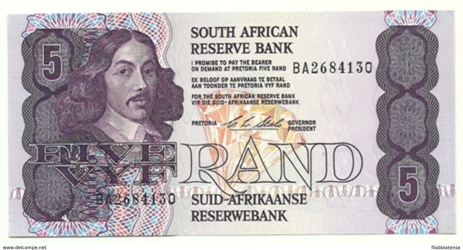 Sud Africa - 5 Rand 1990     +++++++ - Suráfrica