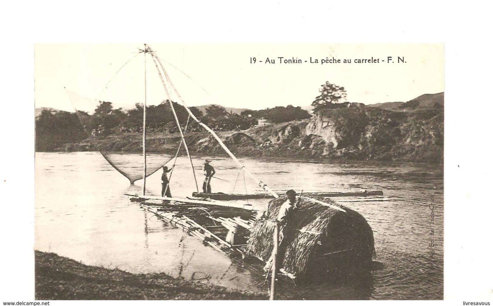 CPA Indochine Au Tonkin La Pêche Au Carrelet - Autres & Non Classés