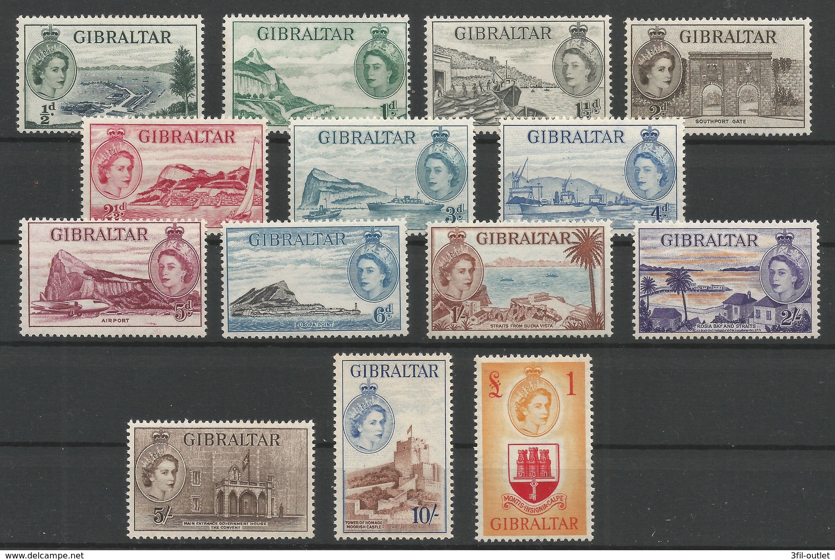 (TV 01558)  Gibilterra  Stamps 1953 - Gibraltar