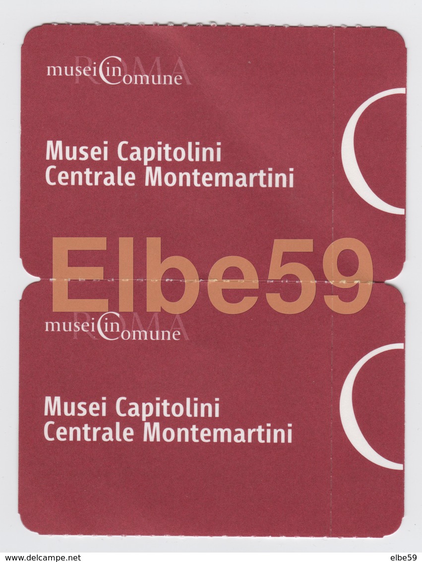 Roma, 2016, Musei Capitolini, Centrale Montemartini, 2 Biglietti D'ingresso, 4-12-2016 - Biglietti D'ingresso