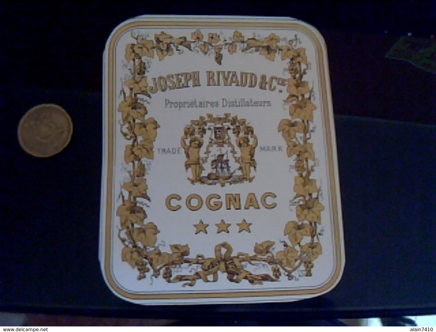 Etiquette   Ancienne Non Utilisèe  Cognac Joseph Rivaud   Propriétaire Distillateur - Alcohols & Spirits