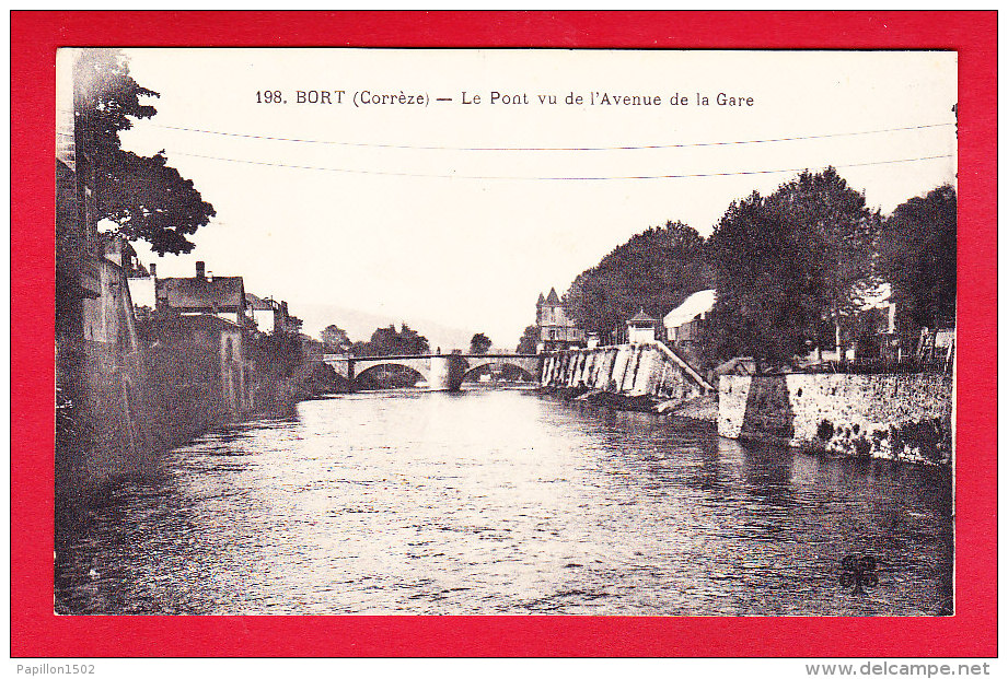 F-19-Bort-18P143 Le Pont Vu De L'avenue De La Gare, Cpa BE - Autres & Non Classés