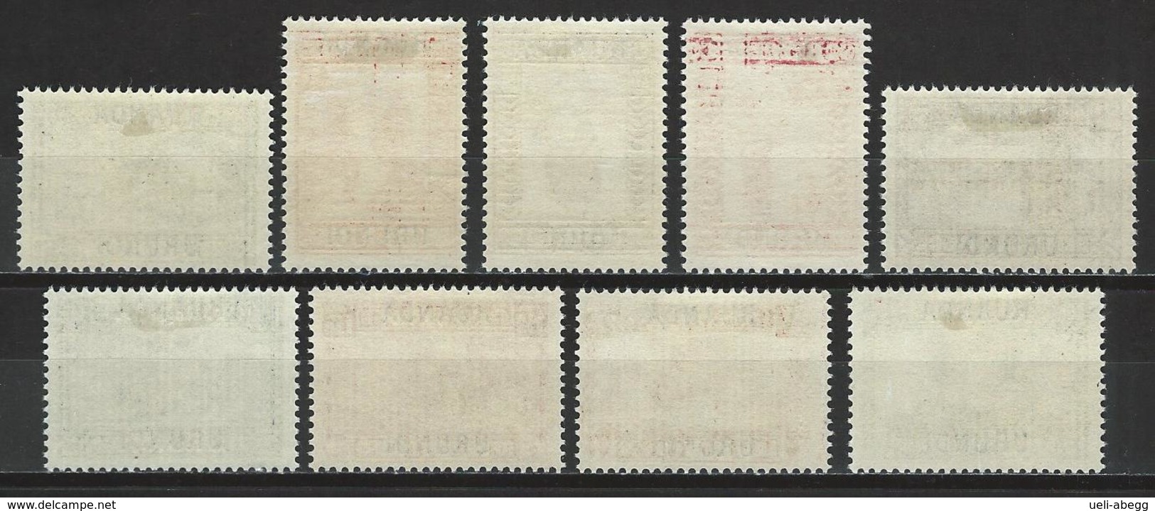 Ruanda-Urundi Mi 34-42 * - Used Stamps