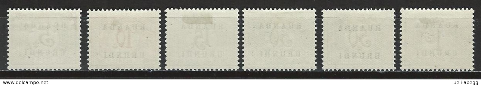 Ruanda-Urundi Mi P1-5, 7 * - Unused Stamps