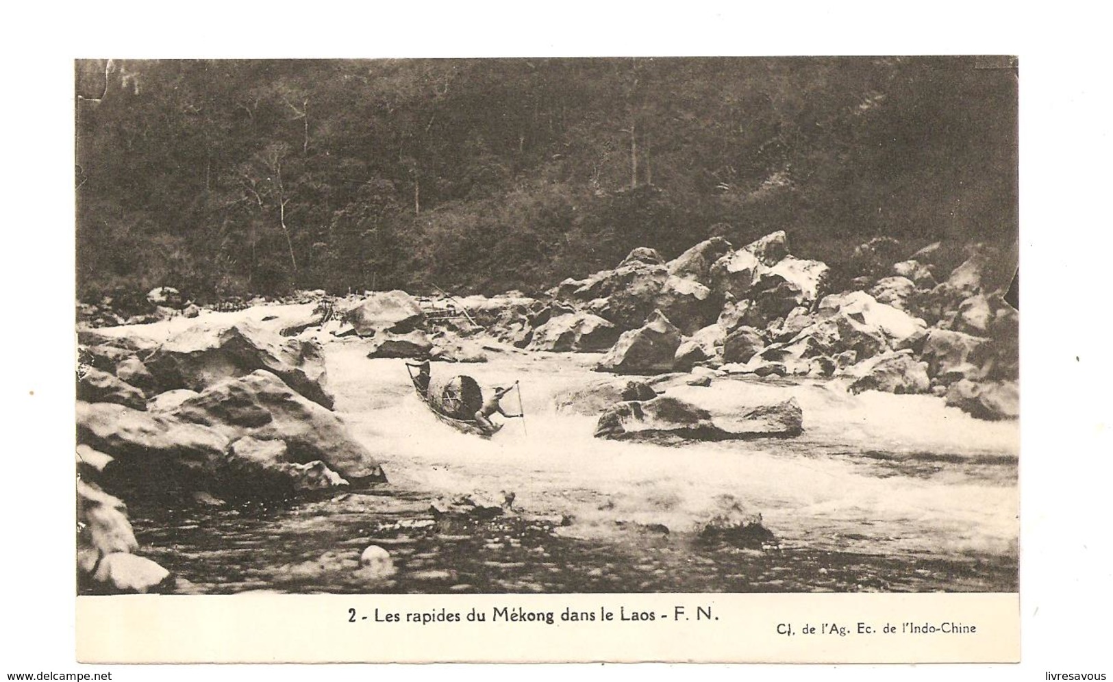 CPA Indochine Les Rapides Du Mékong Dans Le Laos - Autres & Non Classés