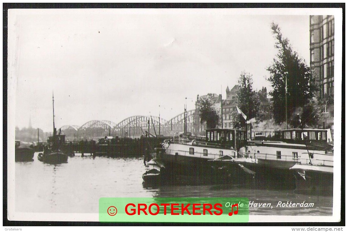 ROTTERDAM Oude Haven 1950 Met Binnenschip Rika Oud Beijerland - Rotterdam