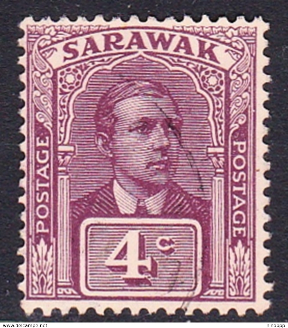 Malaysia-Sarawak SG 65 1923 Sir James Brook, 4c Brown Purple, Used - Sarawak (...-1963)